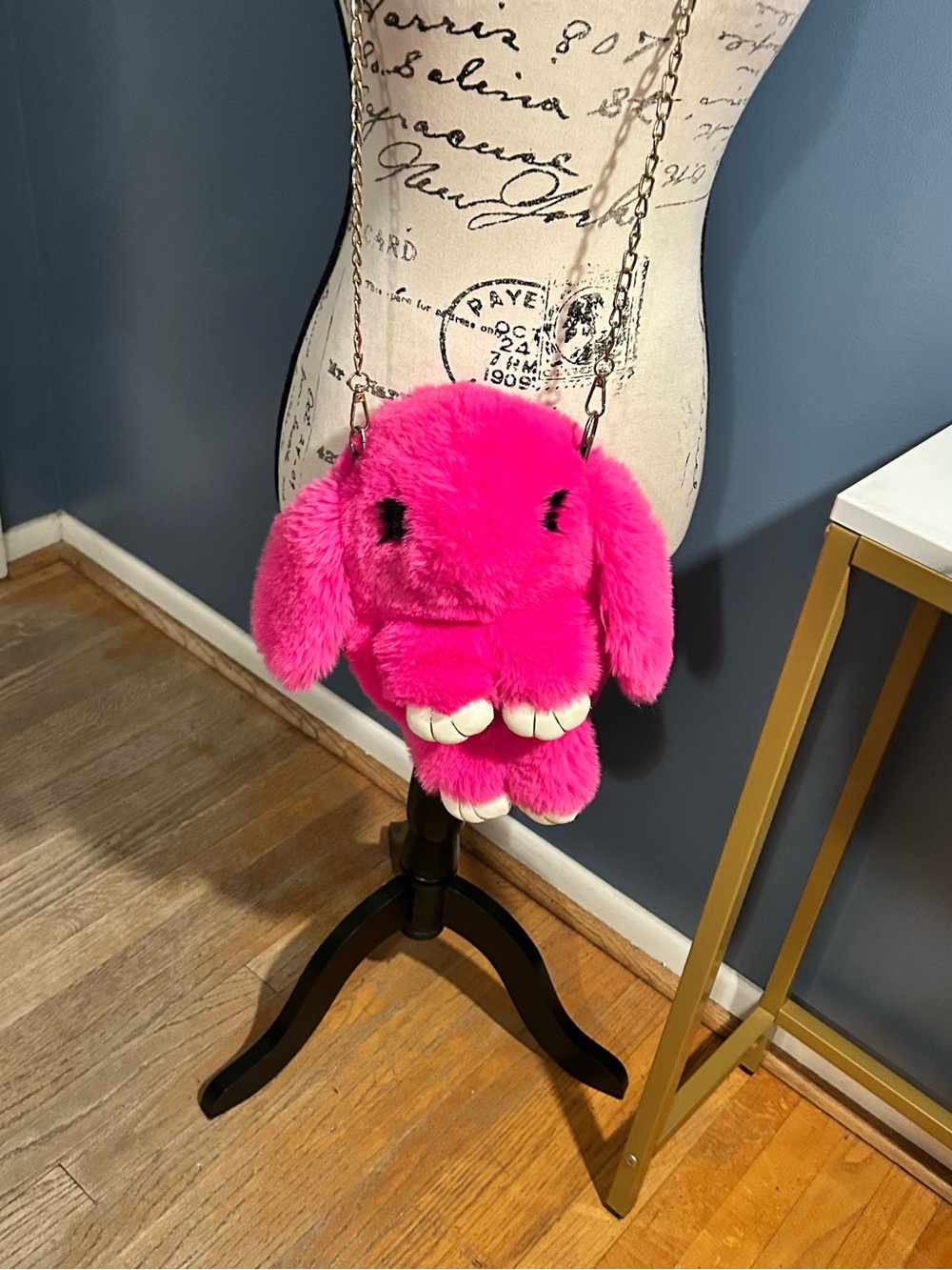 Dead bunny Plush Pink Bunny Crossbody Bag